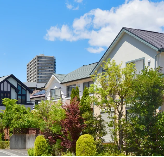 住宅地の街並みの写真